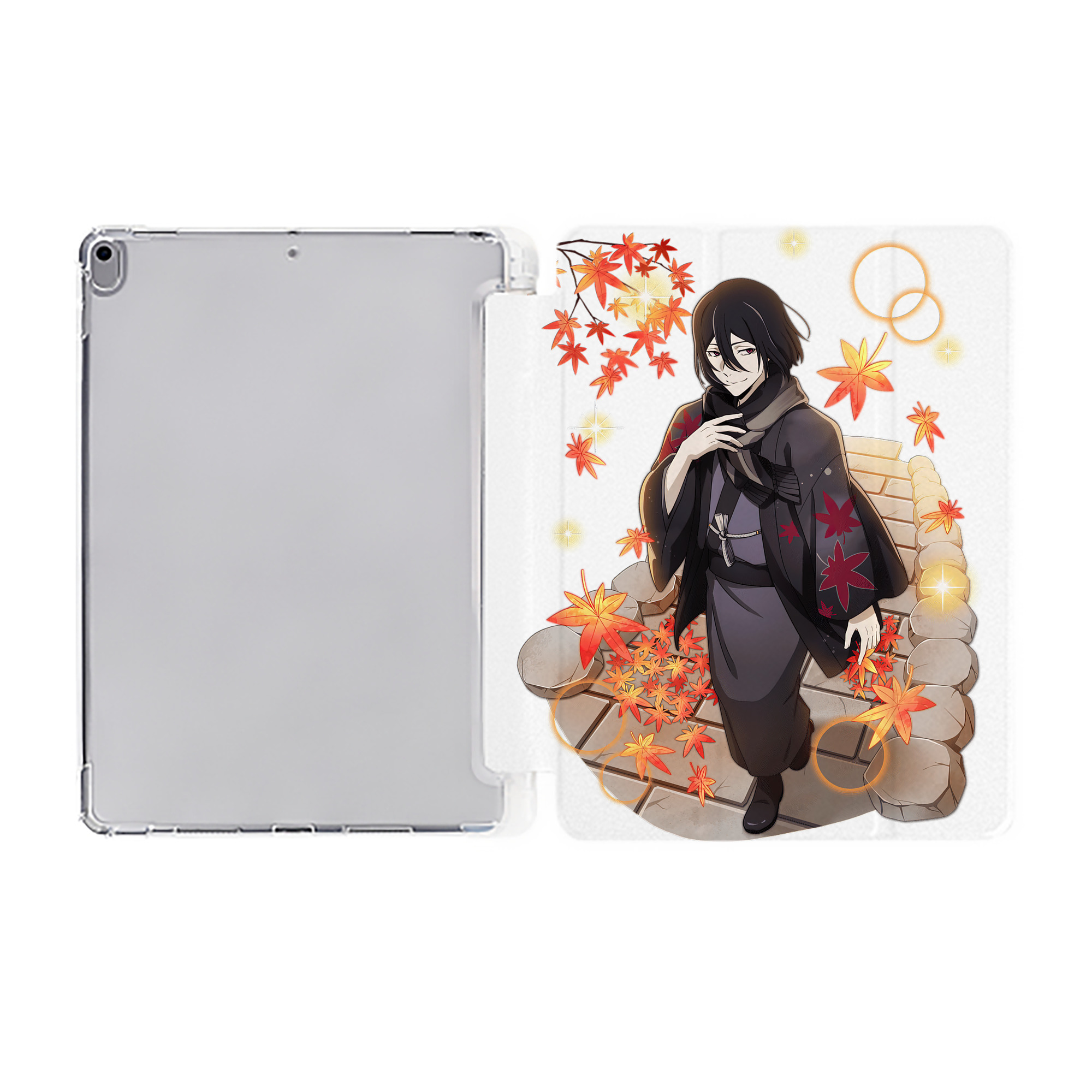（画像用） 文豪ストレイドッグス Bungo Stray Dogs IPad ケース ペン収納付き 三つ折りスタンド PUレザー×シリコン 対応機種9.5/10.5/10.9インチ